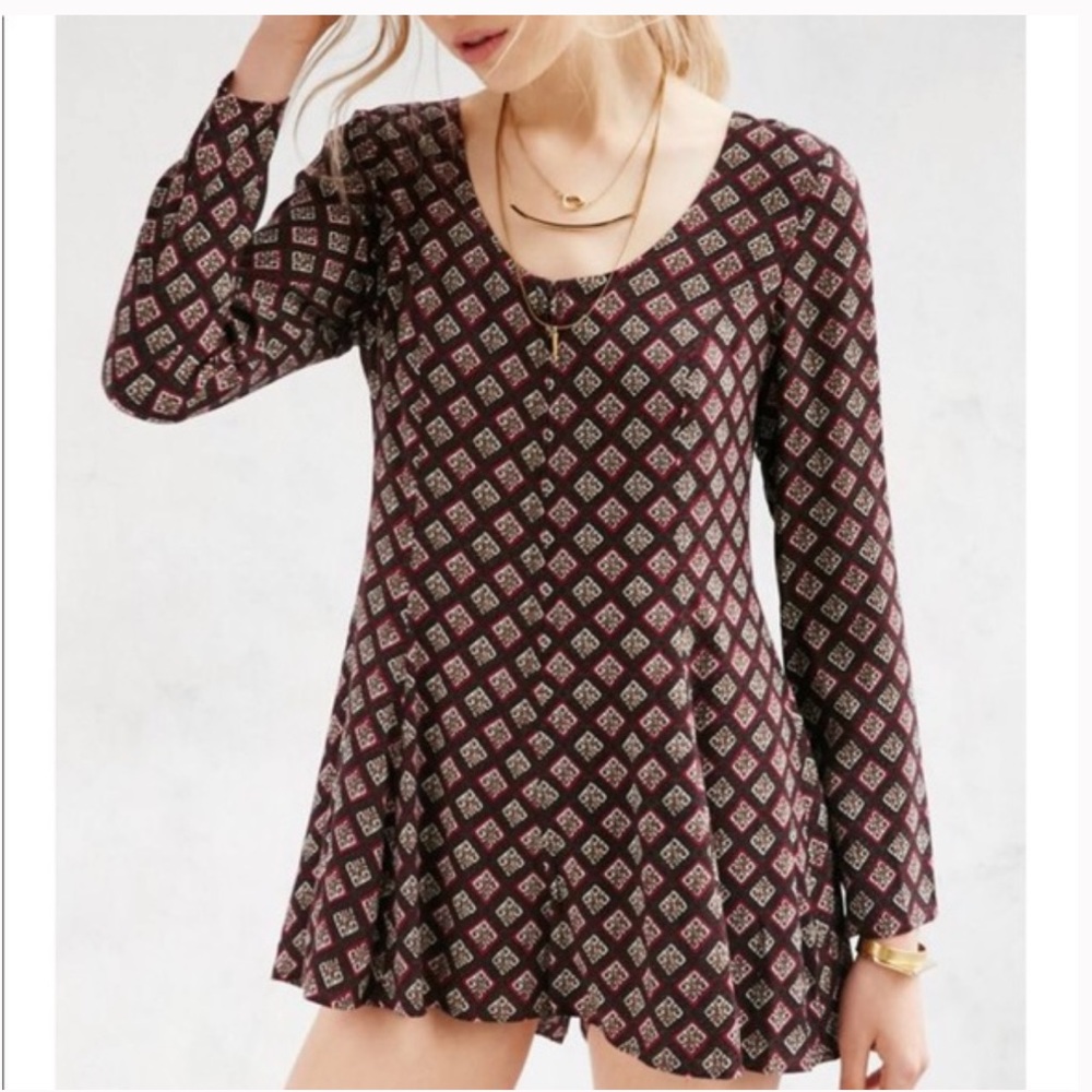 LUCCA Couture Front Zip Romper Sz Small
